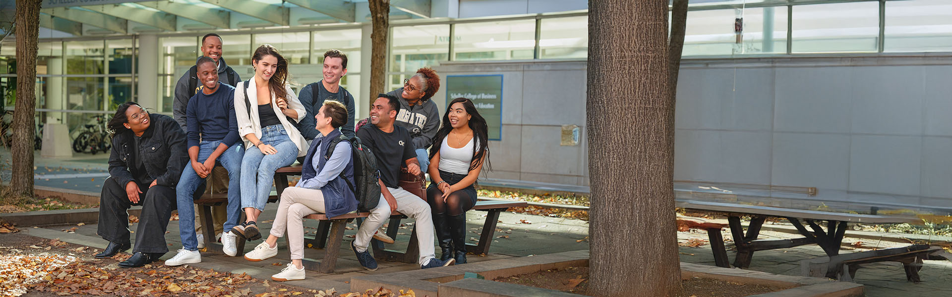 A group of students outside of Scheller