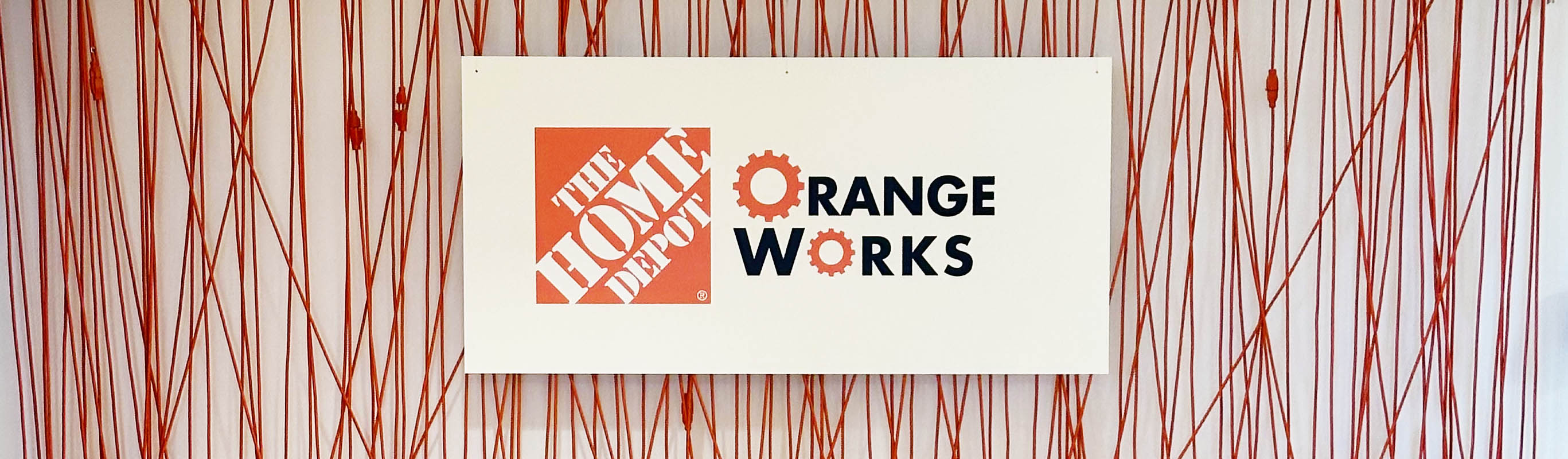 The Home Depot Orangeworks sign