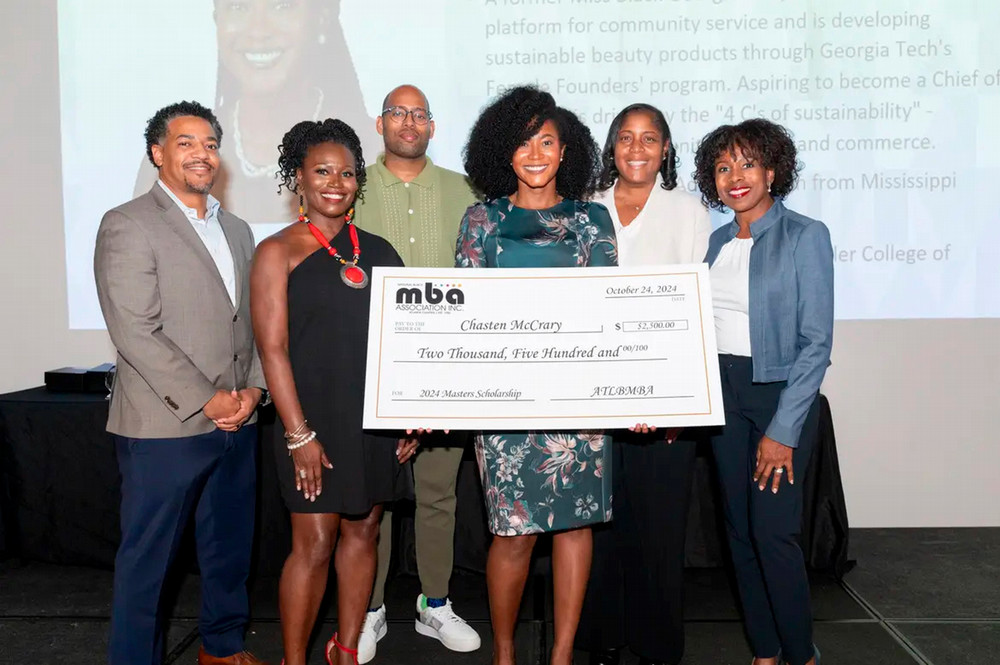 Chasten McCrary, Evening MBA '25, receives the NBMBAA master's scholarship