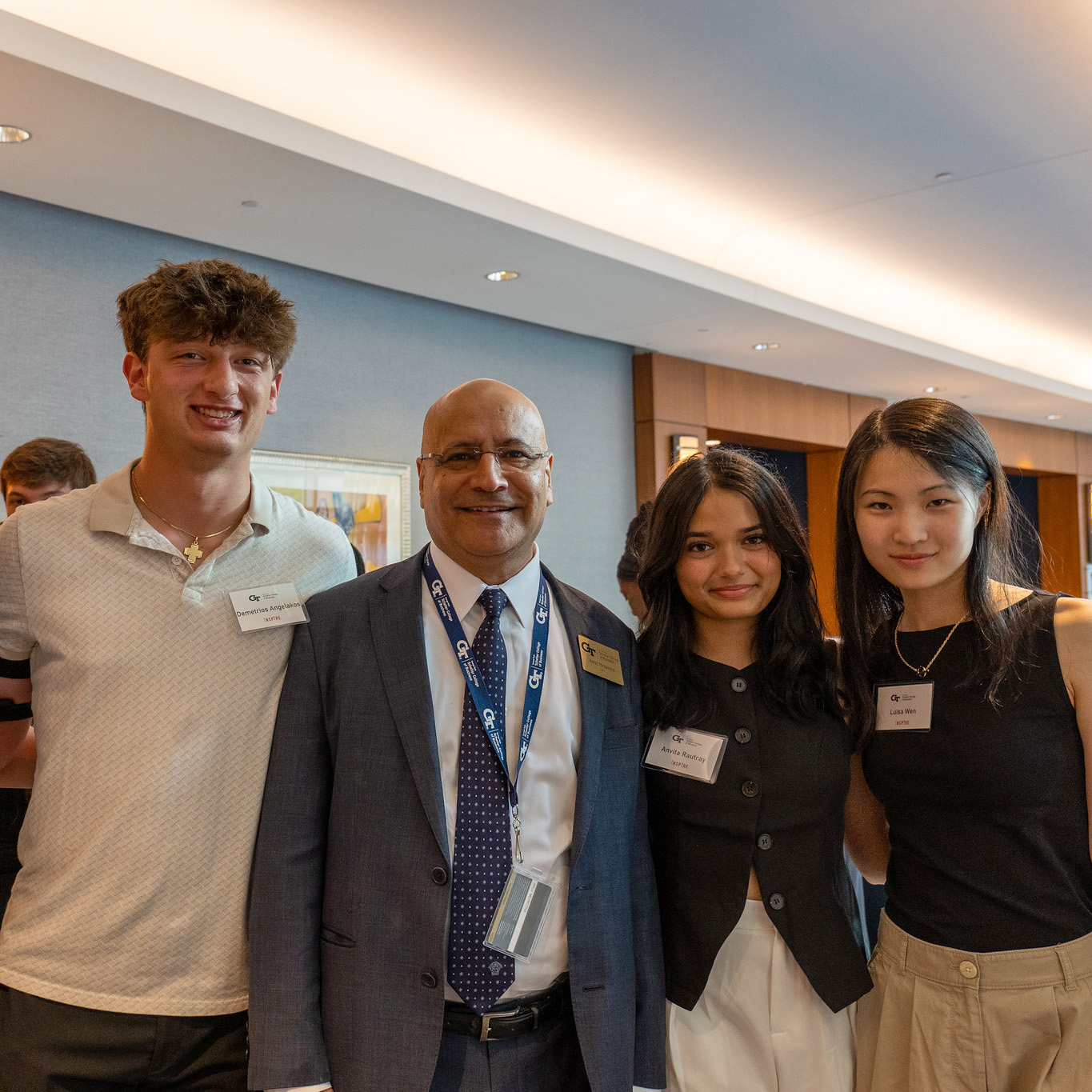 Dean Anuj Mehrotra with students at Opening Bell