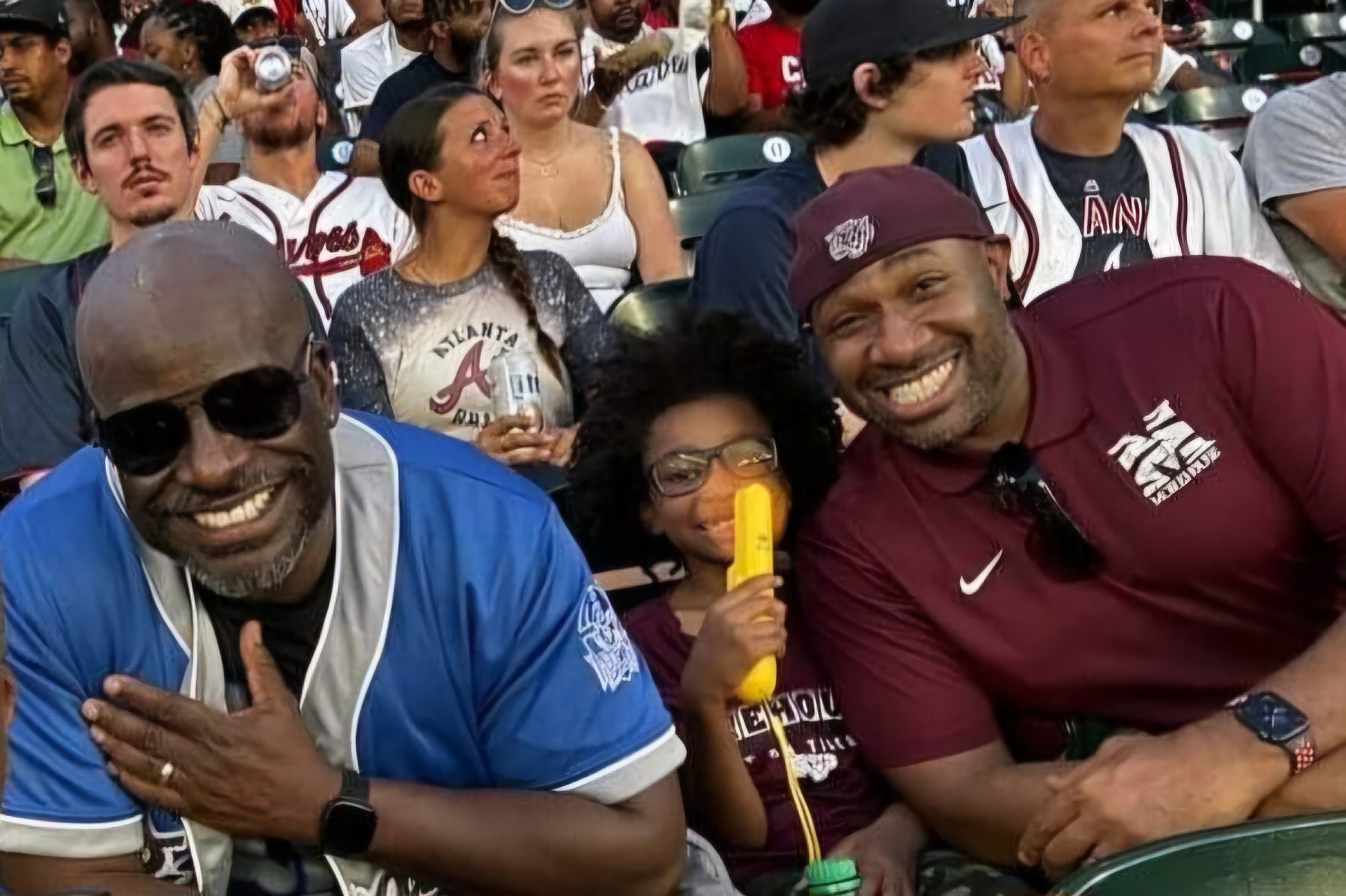 Jamaal and Duane at an Atlanta Braves baseball game.