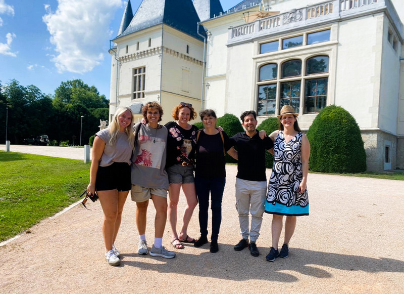 Several members of the Firestarter team with Mallory Shurtz (far left) and Sam Bolton (second from left).