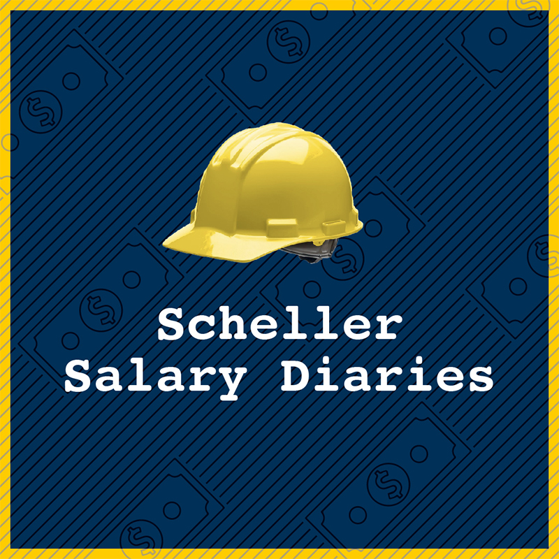 A yellow hard hat signifies the career switch of a Scheller Full-time MBA.