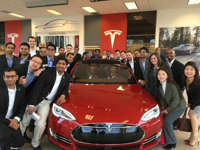 Tesla corporate visit during the West Coast Tech Trek 