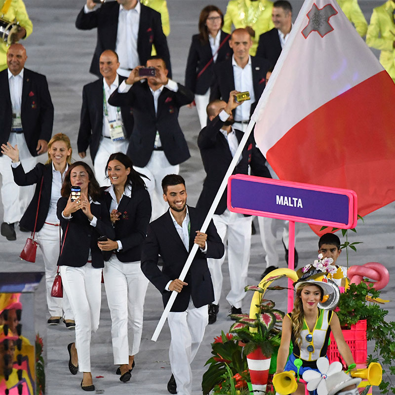 Andrew Chetcuti was the flag bearer for Malta at the opening ceremony of the 2016 Rio Olympics.