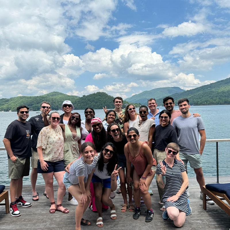 Andrew Chetcuti (far right) with fellow Bain & Company interns.