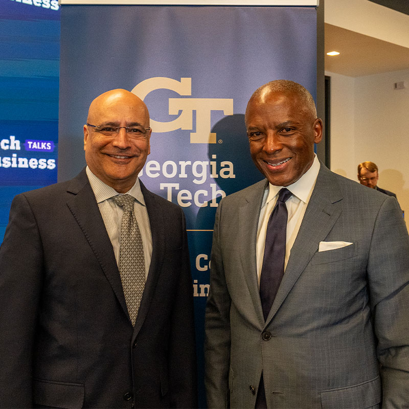 Dean Anuj Mehrotra and Southern Company CEO Chris Womack standing together for a picture.   