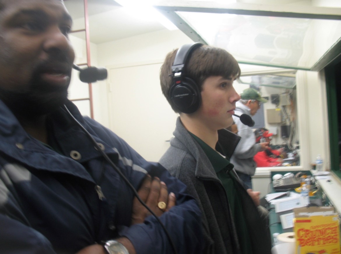 Wiley with Chuck Easley, Professor of the Practice at Scheller. Easley is a two-time all-ACC honoree, and a three-time football letterman at Georgia Tech.