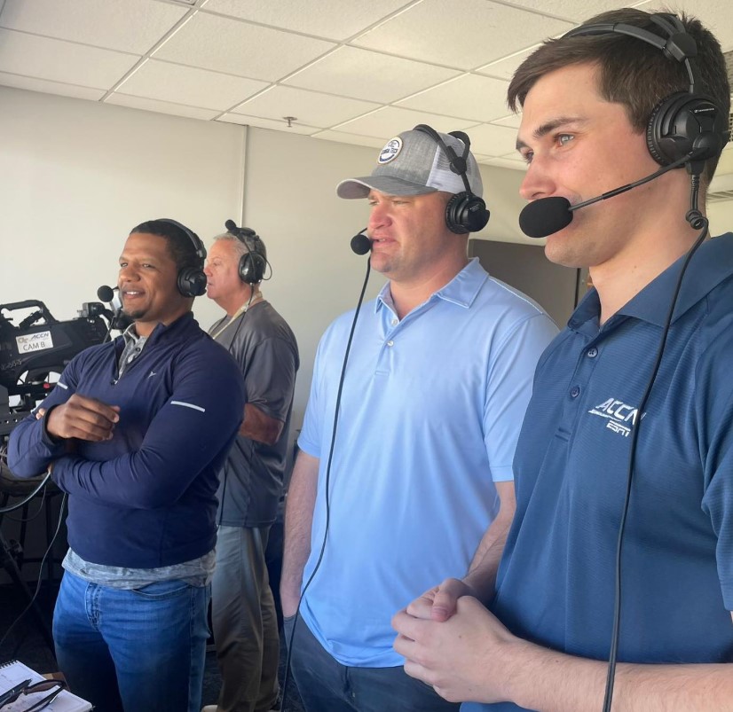 Wiley with Georgia Tech football coach Brent Key.