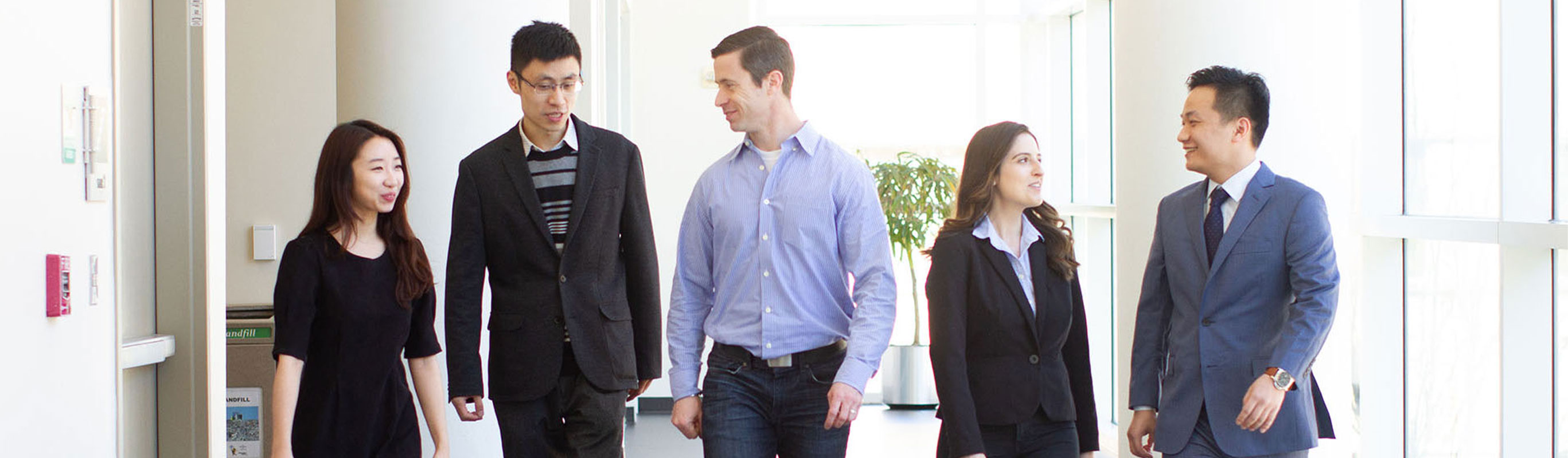 Group of Ph.D. students walking